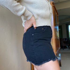 American Eagle Black Denim Skirt